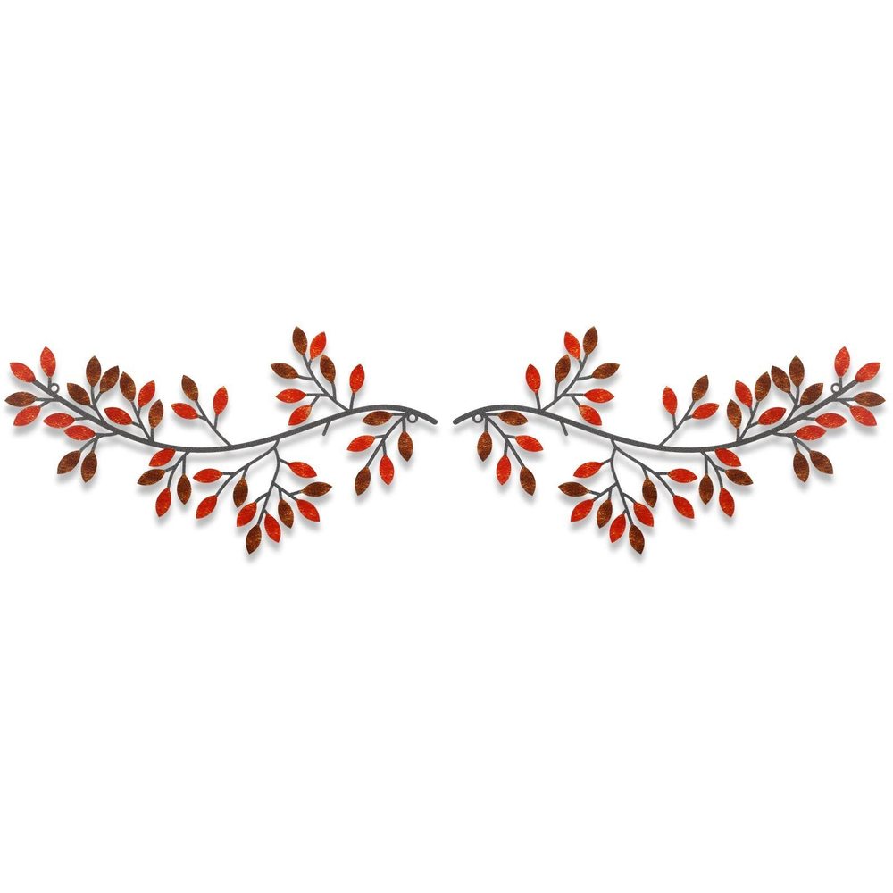 2 Pieces Metal Tree Leaf Wall Decor Vine Olive Branch Leaf Wall Art Wrought😉